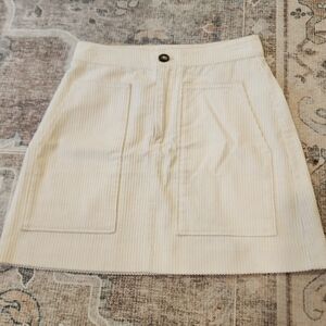 H&M Cream Corduroy Skirt